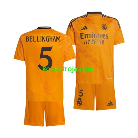 Billiga Fotbollströjor Real Madrid BELLINGHAM 5 Barn Borta tröja 2024/25 Kortärmad